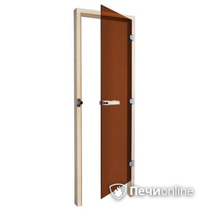 Дверь для бани Sawo  730 - 3SGА бронза правая без порога осина  690mm х 1890mm в Березниках