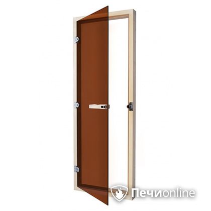 Дверь для бани Sawo Дверь 730 - 4SGА  осина 690mm х 1890mm  Бронза с порогом в Березниках